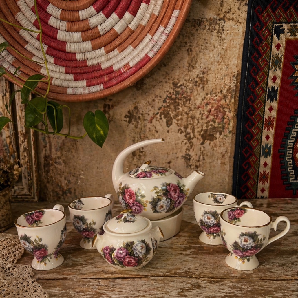 ست چایخوری باغ رز(پس کرایه)