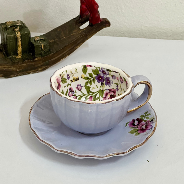 فنجان قهوه خوری با طلای مات(پس کرایه)