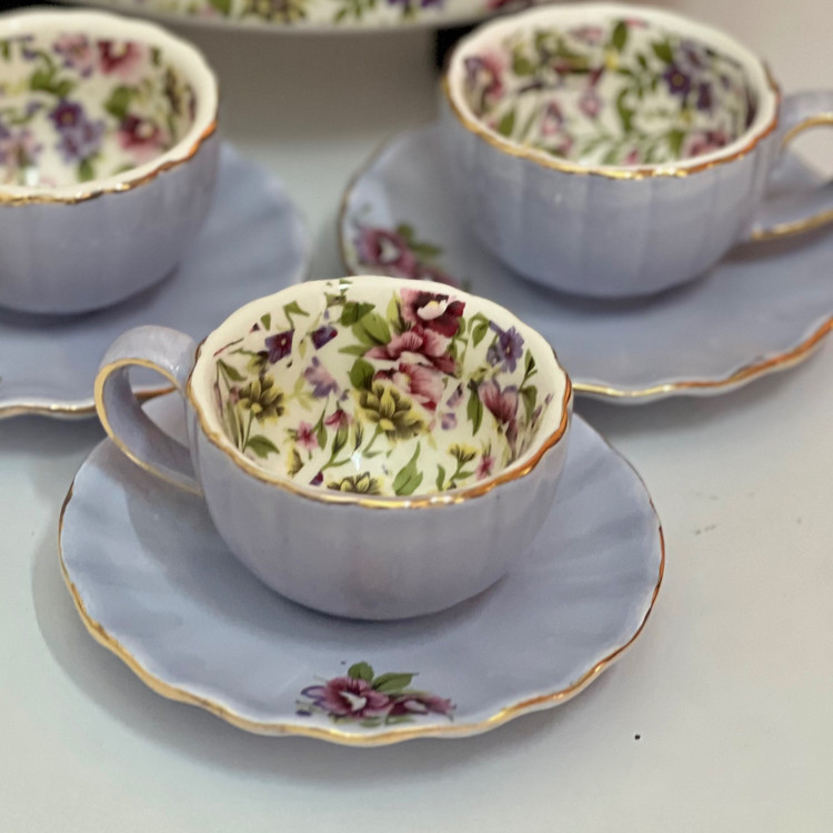 فنجان قهوه خوری باغ سبزمزین به طلای مات(پس کرایه)