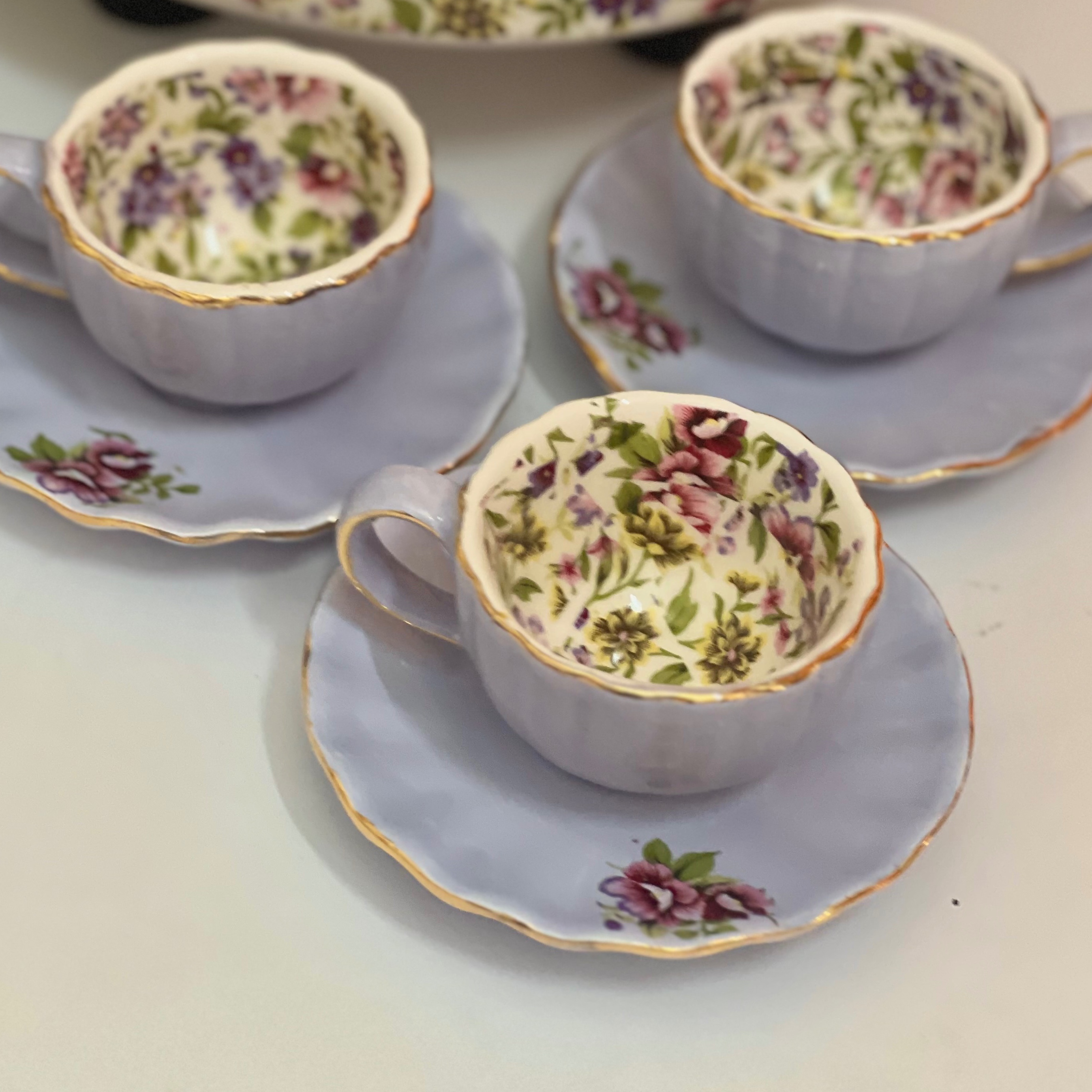 فنجان قهوه خوری باغ سبزمزین به طلای مات(پس کرایه)