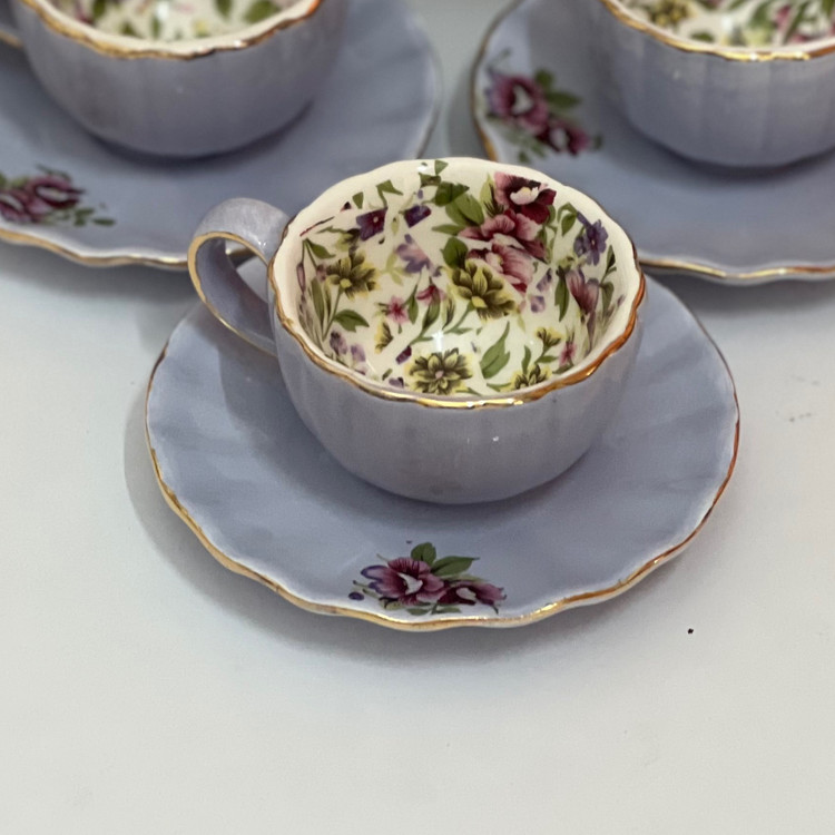 فنجان قهوه خوری باغ سبزمزین به طلای مات(پس کرایه)