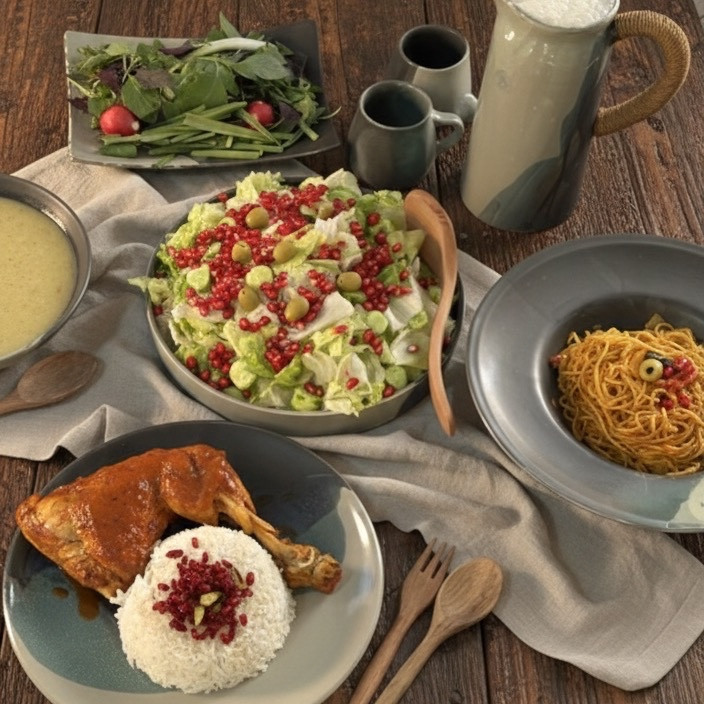 ست غذا خوری پیچک دو نفره(پس کرایه)